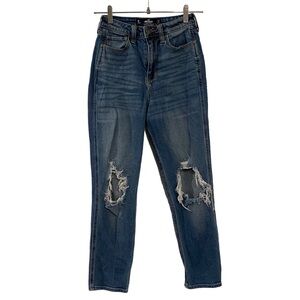 Junior’s Hollister Ultra High Rise Mom Skinny Distressed Denim Jeans